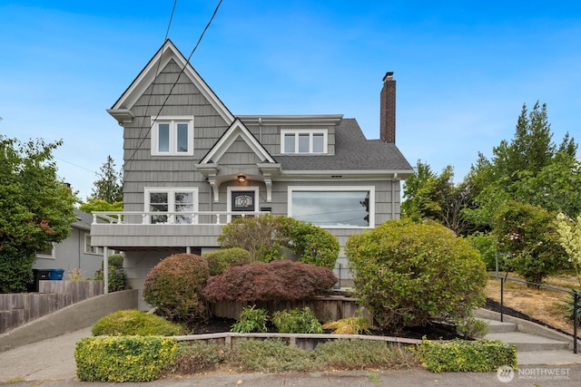 3106 NE 60th St, Seattle, WA 98115 - view of front of property featuring a chimney and a shingled roof