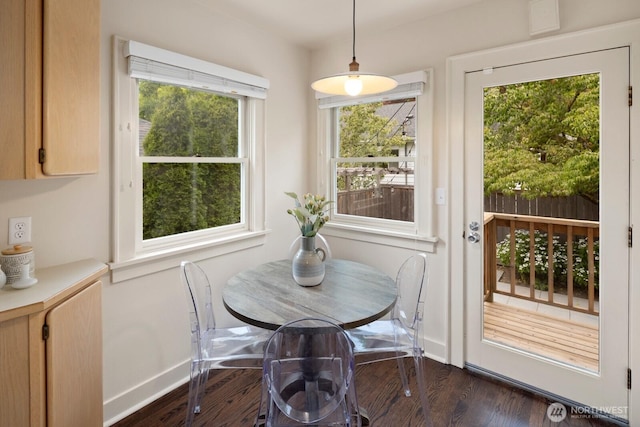 3106 NE 60th St, Seattle, WA 98115 - dining room featuring dark wood finished floors and baseboards