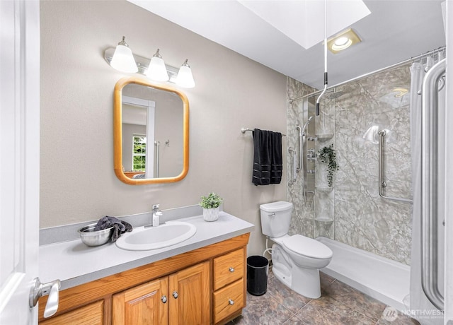 599 Loomis Trail Rd, Lynden, WA 98264 - full bath featuring vanity, a shower with shower curtain, and tile patterned floors