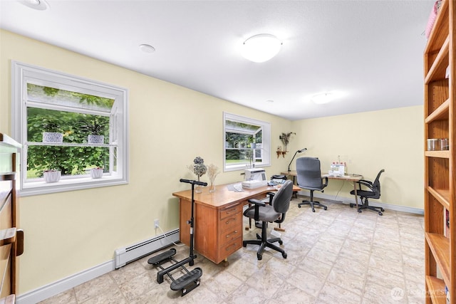 599 Loomis Trail Rd, Lynden, WA 98264 - office area with baseboard heating and baseboards