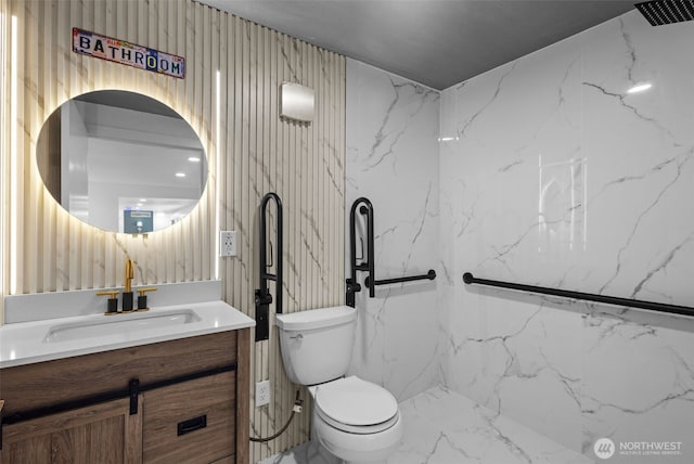13511 SE 266th St, Kent, WA 98042 - bathroom with vanity and marble finish flooring