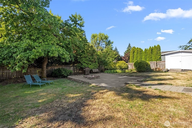 13511 SE 266th St, Kent, WA 98042 - fenced backyard with a patio and a shed