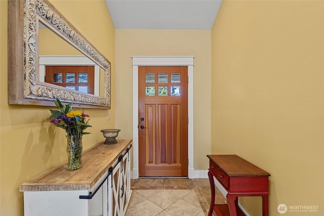 218 Lilly Ln, Mount Vernon, WA 98274 - foyer entrance featuring light tile patterned floors and baseboards