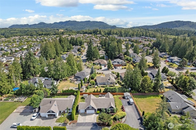 218 Lilly Ln, Mount Vernon, WA 98274 - aerial view of property and surrounding area with nearby suburban area and a mountainous background
