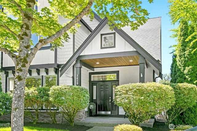 3419 NE Meadow Way, Issaquah, WA 98029 - view of front of house with board and batten siding and a shingled roof