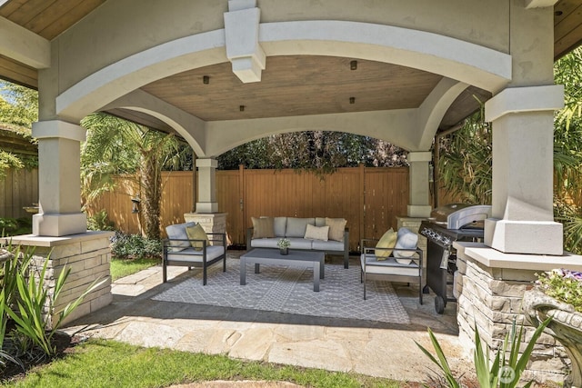 4043 55th Ave SW, Seattle, WA 98116 - view of patio with outdoor lounge area and a grill