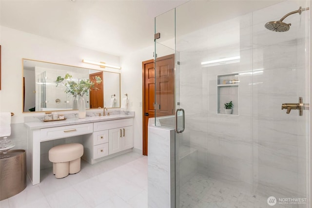 12407 Upper Preston Rd SE, Issaquah, WA 98027 - full bathroom featuring a stall shower and vanity