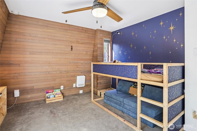 10765 Burke Ave N Unit 14, Seattle, WA 98133 - bedroom featuring carpet floors and wooden walls