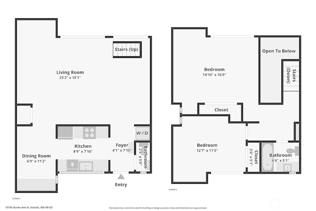 10765 Burke Ave N Unit 14, Seattle, WA 98133 - view of room layout
