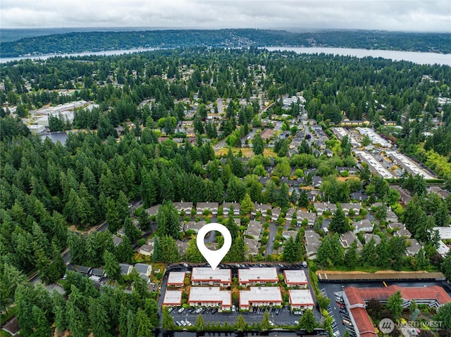 15749 NE 18th St Unit B5, Bellevue, WA 98008 - drone / aerial view of a large body of water and a forest