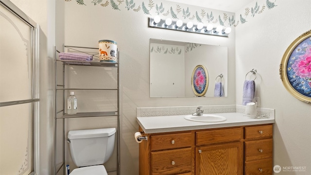 87 Sullivan Pl, Walla Walla, WA 99362 - bathroom with vanity and a shower with door