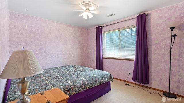 87 Sullivan Pl, Walla Walla, WA 99362 - carpeted bedroom with ceiling fan and baseboards