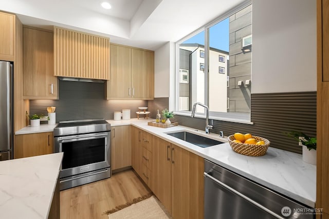 1746A NW 62nd St, Seattle, WA 98107 - kitchen featuring stainless steel appliances, plenty of natural light, backsplash, and recessed lighting