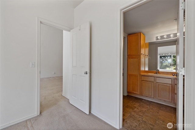 22532 43rd Ave S Unit 19-2, Kent, WA 98032 - corridor featuring a sink and baseboards