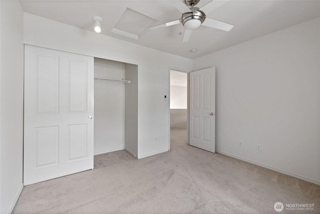 22532 43rd Ave S Unit 19-2, Kent, WA 98032 - unfurnished bedroom featuring carpet, a closet, and a ceiling fan