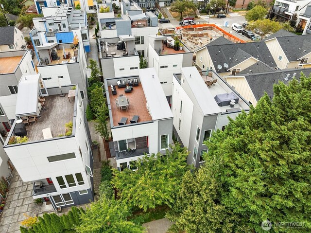 909 29th Ave S, Seattle, WA 98144 - aerial perspective of suburban area with property boundaries highlighted