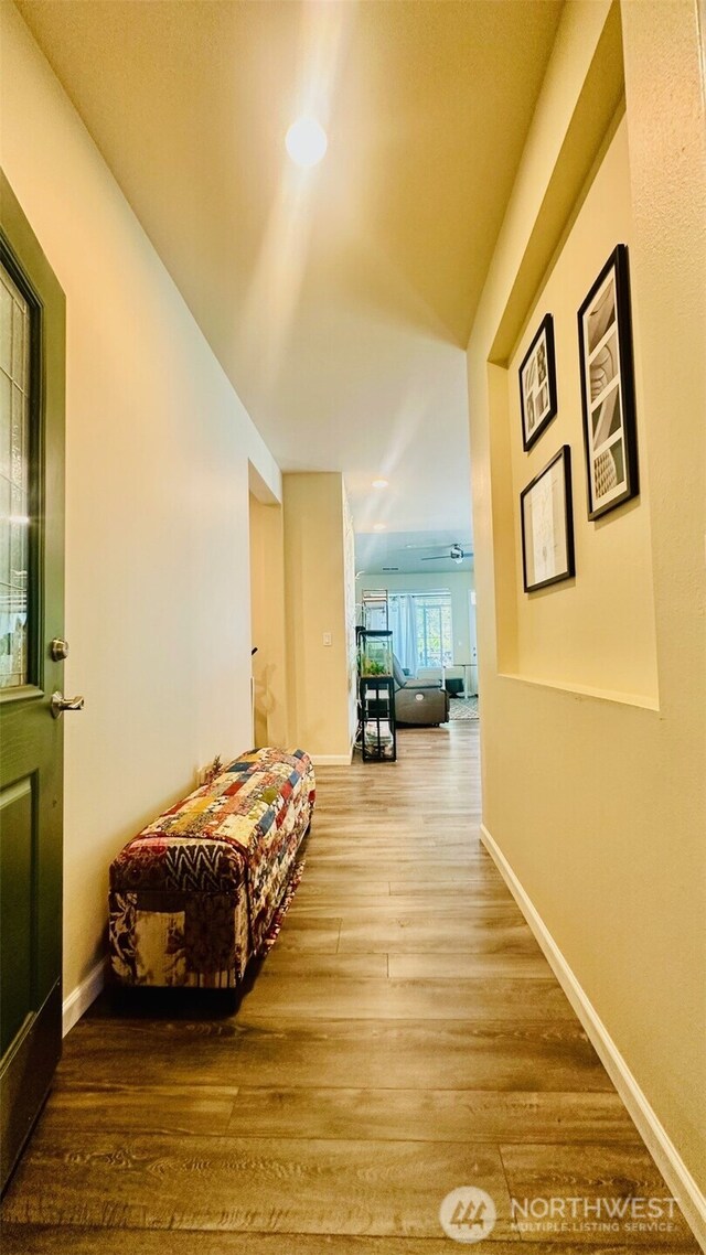 23884 NE 112th Cir Unit 2, Redmond, WA 98053 - hallway featuring wood finished floors