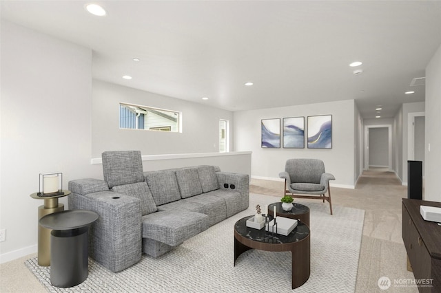 13228 SE 238th Pl Unit 9, Kent, WA 98042 - living room with light colored carpet and recessed lighting