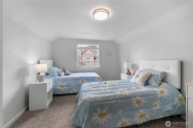 4840 E B St, Tacoma, WA 98404 - carpeted bedroom with lofted ceiling and baseboards