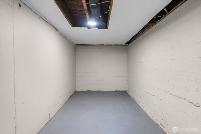 4840 E B St, Tacoma, WA 98404 - unfinished basement with concrete block wall