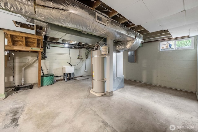4840 E B St, Tacoma, WA 98404 - basement with secured water heater and electric panel