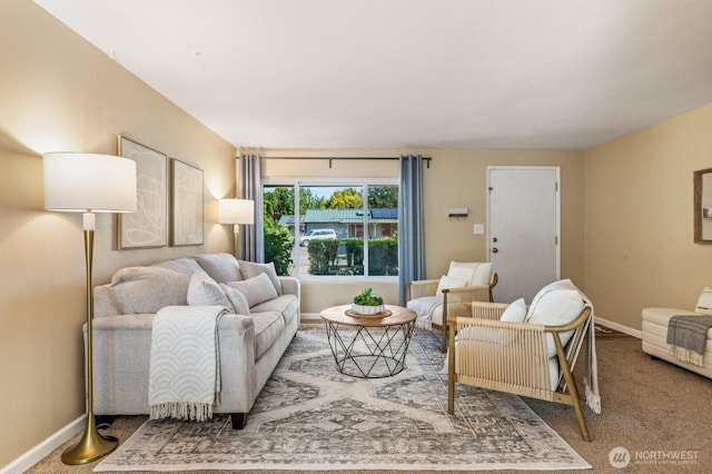 3923 NE 22nd Pl, Renton, WA 98056 - living room featuring baseboards and carpet flooring