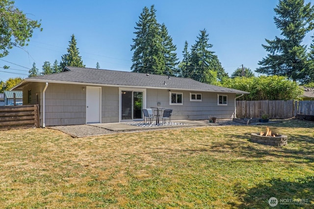 3923 NE 22nd Pl, Renton, WA 98056 - back of property with a fire pit and a patio