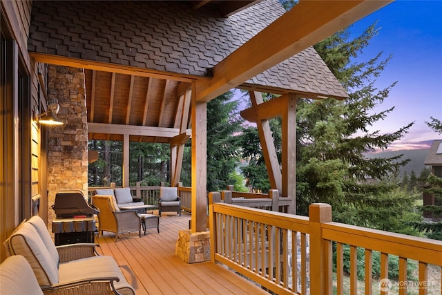 80 Queens Loop, Cle Elum, WA 98922 - view of deck at dusk
