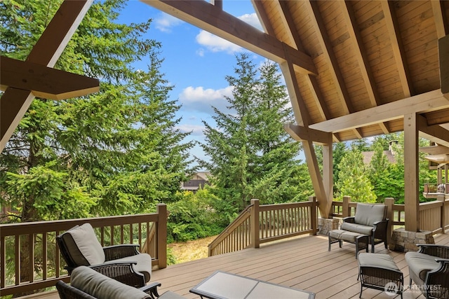 80 Queens Loop, Cle Elum, WA 98922 - wooden deck with outdoor lounge area