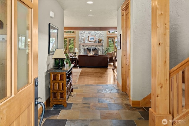 80 Queens Loop, Cle Elum, WA 98922 - hallway featuring stone tile floors and recessed lighting