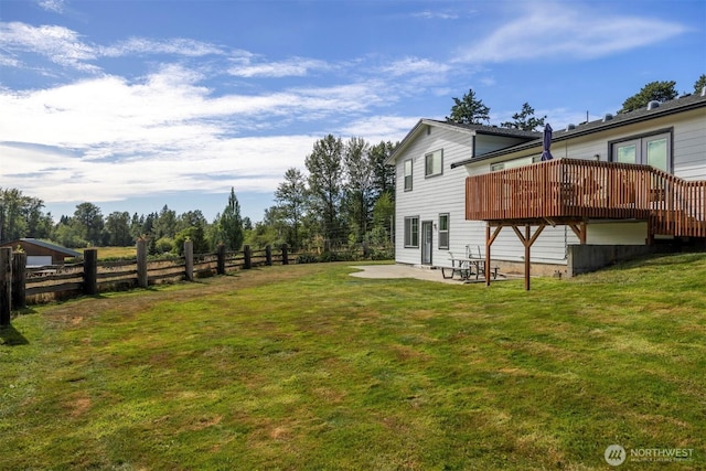 2403 E Hemmi Rd, Bellingham, WA 98226 - view of yard featuring a patio area and a deck