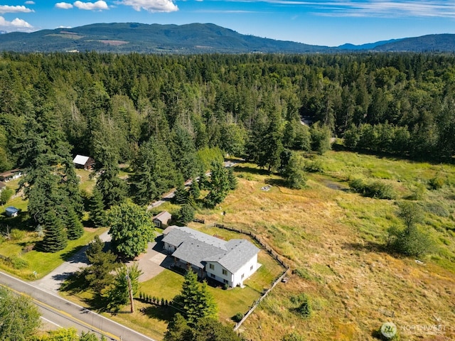 2403 E Hemmi Rd, Bellingham, WA 98226 - drone / aerial view of a forest and mountains