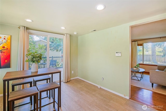 5428 172nd St SW, Lynnwood, WA 98037 - dining area featuring healthy amount of natural light, recessed lighting, and light wood-type flooring