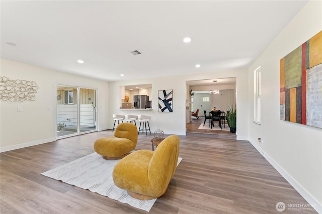 22720 90th Ave W, Edmonds, WA 98026 - living area with wood finished floors and recessed lighting