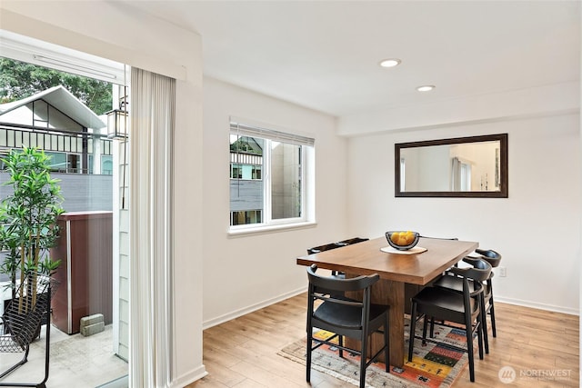 1926 Fairview Ave E Unit 307, Seattle, WA 98102 - dining space with plenty of natural light, light wood finished floors, and recessed lighting