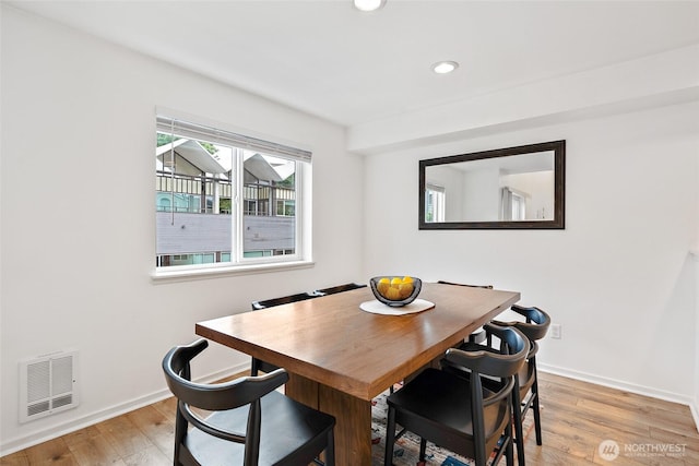 1926 Fairview Ave E Unit 307, Seattle, WA 98102 - dining space with light wood finished floors, recessed lighting, and heating unit