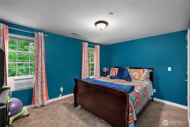 1222 Cora St SE, Lacey, WA 98503 - bedroom with cooling unit, carpet, and a textured ceiling