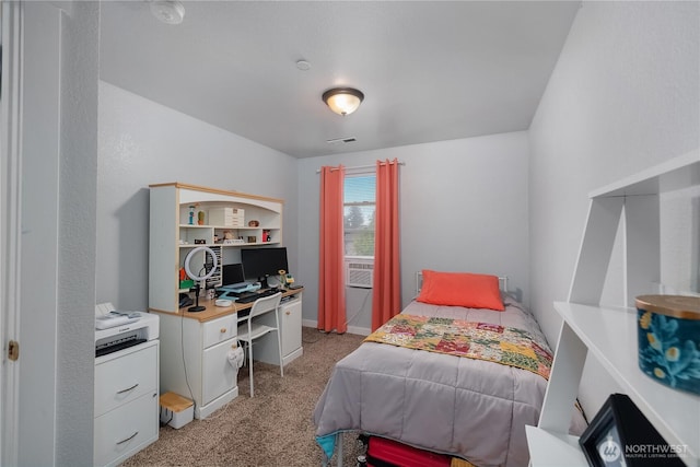 1222 Cora St SE, Lacey, WA 98503 - bedroom with light colored carpet, a desk, and cooling unit