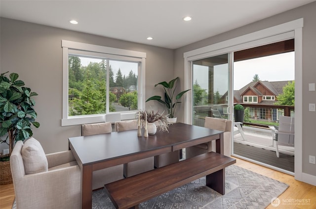 921 Whitewater Dr, Bellingham, WA 98229 - dining room featuring light wood finished floors and recessed lighting
