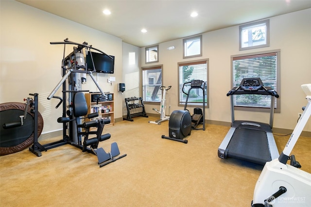 22910 90th Ave W Unit C103, Edmonds, WA 98026 - workout area featuring carpet flooring and recessed lighting
