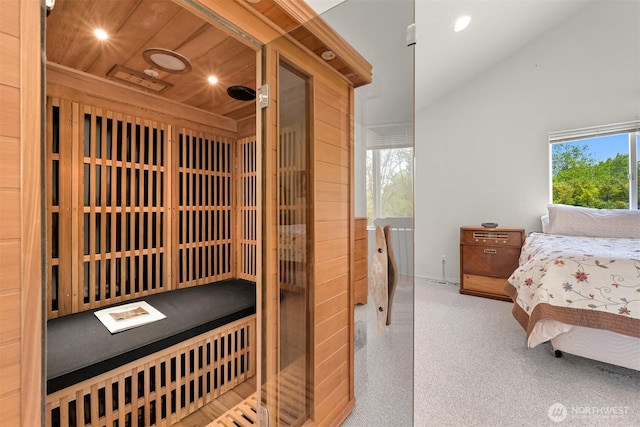 8894 Giles Rd, Blaine, WA 98230 - relaxing sauna featuring carpet and recessed lighting