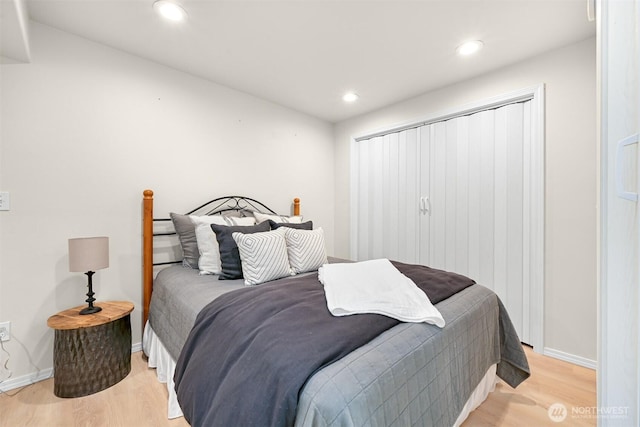 8894 Giles Rd, Blaine, WA 98230 - bedroom featuring light wood-style flooring and recessed lighting