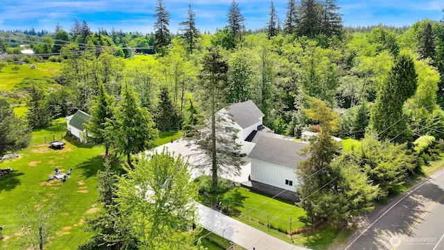 8894 Giles Rd, Blaine, WA 98230 - aerial view of property and surrounding area with a heavily wooded area