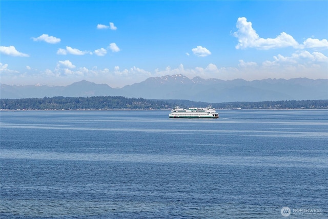 1706 Alki Ave SW Unit A, Seattle, WA 98116 - water view with a mountain backdrop