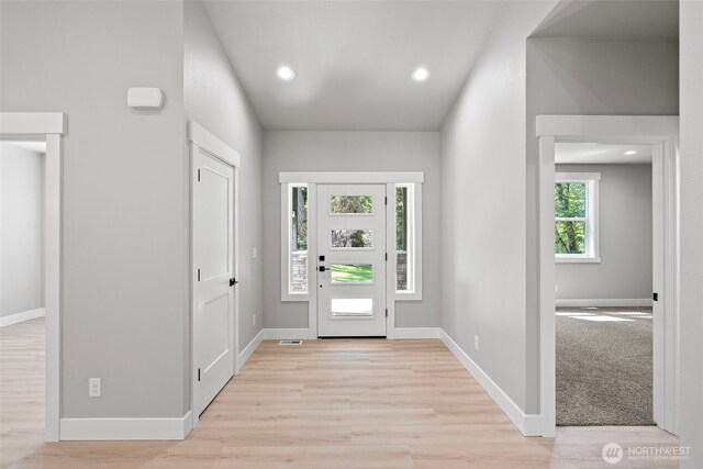 821 174th Ave NW, Lakebay, WA 98349 - entryway featuring light wood-style flooring and recessed lighting