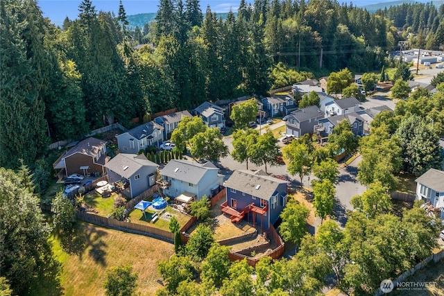 8618 217th Pl NE, Arlington, WA 98223 - aerial view of residential area with a heavily wooded area