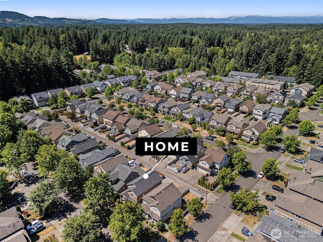 4318 3rd Ave NW, Olympia, WA 98502 - aerial overview of property's location featuring mountains and nearby suburban area