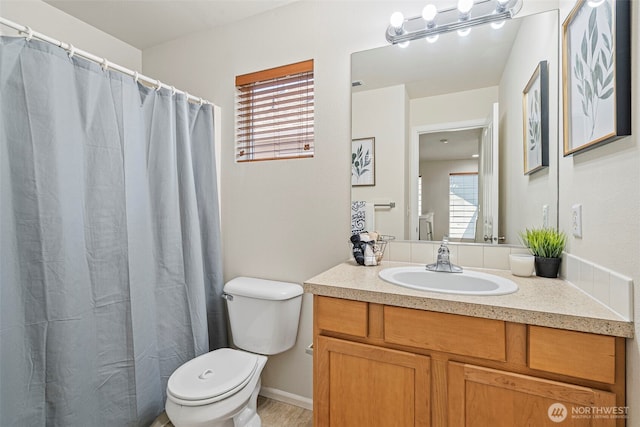 4318 3rd Ave NW, Olympia, WA 98502 - bathroom with vanity and a shower with shower curtain