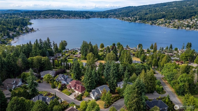 1402 Langara Cir, Bellingham, WA 98229 - aerial view of residential area with a forest and a large body of water