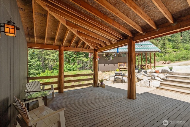 16845 Second Creek Rd, Leavenworth, WA 98826 - view of wooden terrace